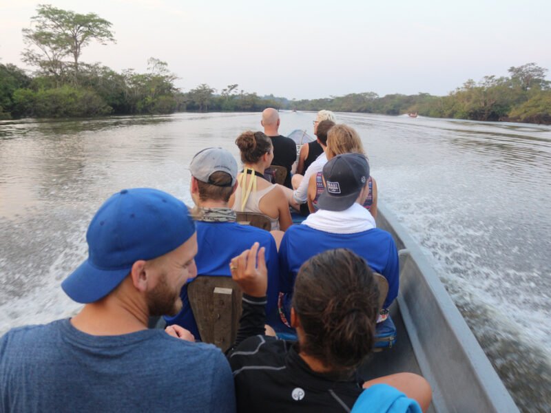 Canoe ride through the flooded forest of Cuyabeno