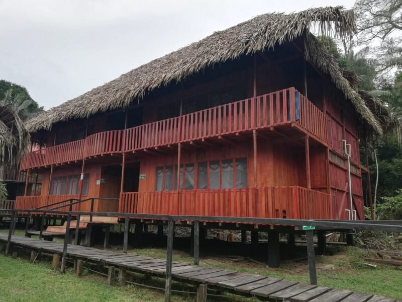 The new Dolphin hut at Cuyabeno Dolphin Lodge