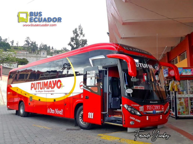 Putumayo public bus that travels to the Cuyabeno Bridge